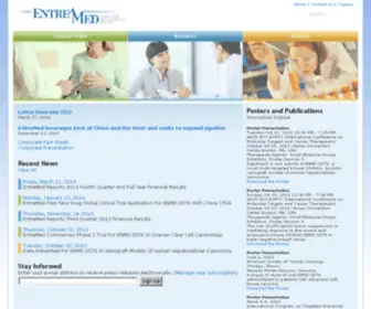 Entremed.com(EntreMed, Inc) Screenshot