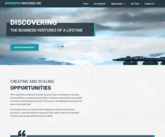 Entrepid-Ventures.com(Harnessing megatrends and partnering with innovative businesses to scale ventures rapidly) Screenshot