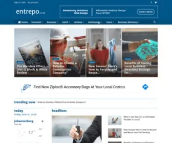 Entrepo.co.za(Entrepo Small Business Magazine) Screenshot