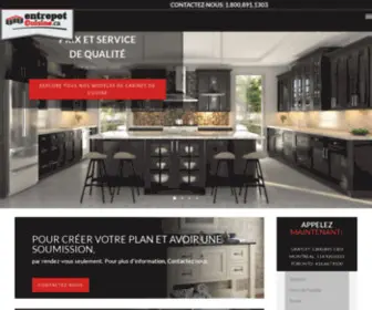 Entrepotcuisine.ca(Armoires de Cuisine) Screenshot