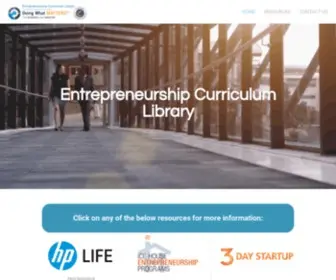 Entrepreneurcurriculum.com(ENTREPRENEURSHIP CURRICULUM LIBRARY) Screenshot