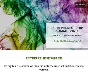 Entrepreneurship.de(Von der Lust ein Entrepreneur zu sein) Screenshot