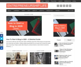 Entrepreneurshiplife.com(Entrepreneurship Life) Screenshot