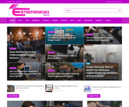 Entrepreneursinfo.com(Serenes for Entrepreneurs) Screenshot