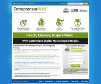 Entrepreneurweb.com(EST 2008. Our mission) Screenshot