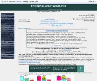 Entrepriseindividuelle.info(Indépendants) Screenshot