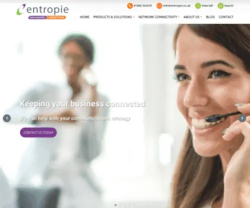 Entropie.co.uk(Business Communications Provider) Screenshot