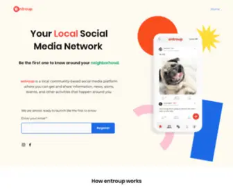 Entroup.com(India's Neighborhood Social Network) Screenshot