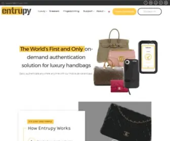 Entrupy.com(Home) Screenshot