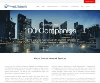 Entrustnetwork.com(IT Managed Services and IT Solutions Company In Singapore) Screenshot