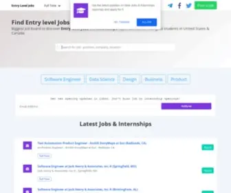 Entryleveljobs.me(All Entry Level Jobs & Internships for New Grads at One Place) Screenshot