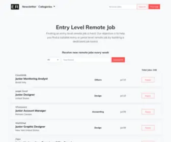 Entrylevelremotejob.com(Entry Level Remote Job) Screenshot