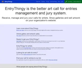 Entrythingy.com(Digital call for entries) Screenshot