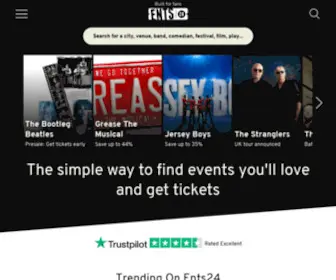 ENTS24.com(Ents24 Tickets) Screenshot