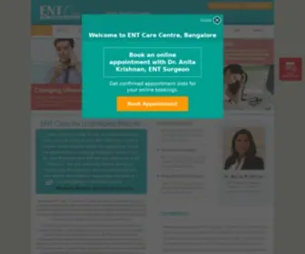 Entspecialistinbangalore.com(Dr Anita Krishnan) Screenshot