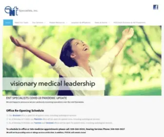 Entspecialists.com(Leading Providers of ENT Specilized Care) Screenshot