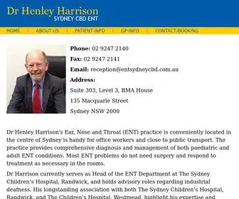 Entsydneycbd.com.au(Dr Henley Harrison) Screenshot