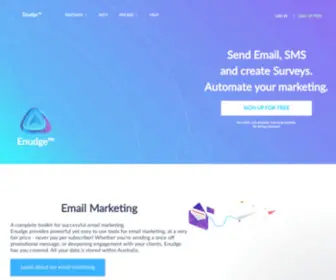 Enudge.com.au(Best Email and SMS marketing platform for Australian Businesses) Screenshot