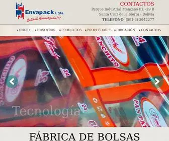 Envapackltda.com(Inicio) Screenshot