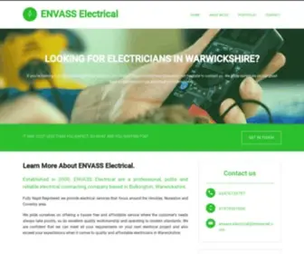 Envasselectrical.co.uk(Napit Registered Electricians in Bulkington) Screenshot