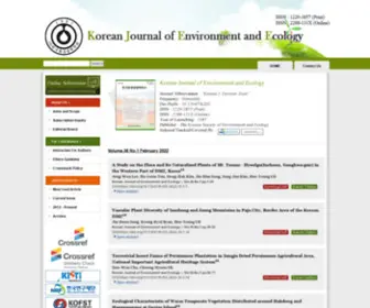 Envecojournal.org(Korean Journal of Environment and Ecology) Screenshot