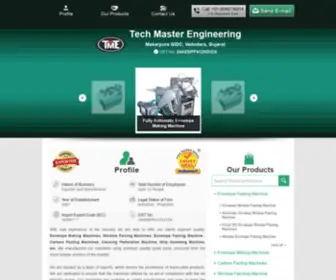 Envelopemakingmachine.com(Tech Master Engineering) Screenshot