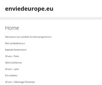 Enviedeurope.eu(Envie d'Europe) Screenshot