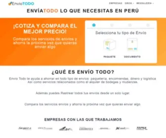 Enviotodo.pe(Encuentre Guías de Rastreo y Compare entre los servicios de más de 30 Empresas de Envíos de) Screenshot