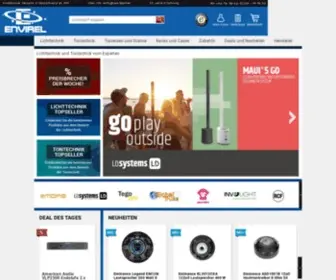 Envirel.de(Licht und Tontechnik Onlineshop) Screenshot