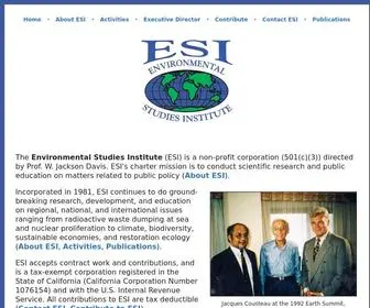 Environmentalstudiesinstitute.org(Environmental Studies Institute (ESI)) Screenshot