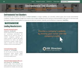 Environmentaltestchambers.com(Environmental Test Chamber Manufacturers and Suppliers) Screenshot