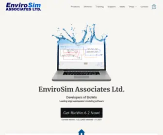 Envirosim.com(Wastewater Modeling Software) Screenshot