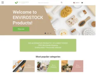 Envirostockproducts.com(Online shopping for Eco Products with free shipping) Screenshot