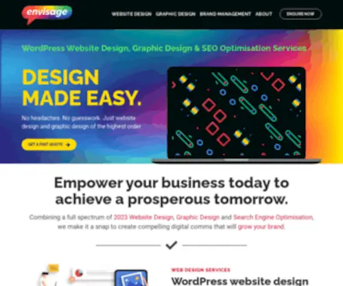 Envisage-Design.co.nz(Website & Graphic Design in Nelson) Screenshot