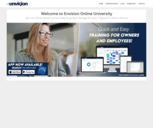 Envisiononlineuniversity.com(Envision Online University) Screenshot