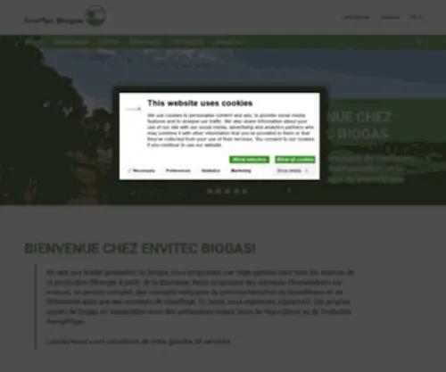 Envitec-Biogas.fr(Home ) Screenshot