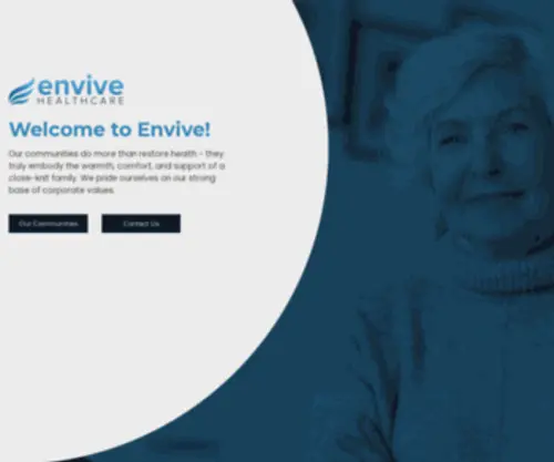 Envivehealthcare.com(Envive Healthcare) Screenshot