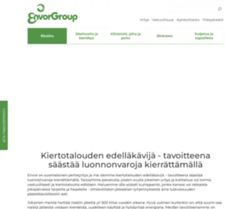Envor.fi(Kiertotalouden edelläkävijä) Screenshot