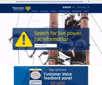ENWL.co.uk(Electricity North West) Screenshot