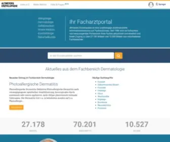 Enzyklopaedie-Dermatologie.de(Ihr Facharztportal & Enzyklopädie) Screenshot