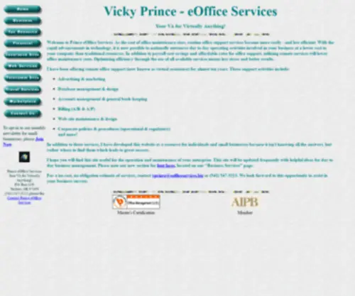 Eofficeservices.biz(Prince eOffice Services) Screenshot