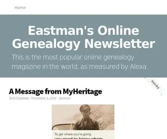 Eogn.com(Eastman's Online Genealogy Newsletter) Screenshot