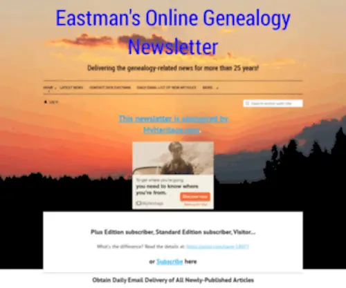 Eognplus.com(Eastman's Online Genealogy Newsletter) Screenshot