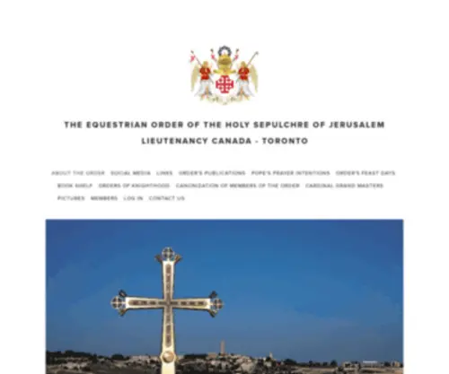 Eohsj.net(Information about the Equestrian Order of the Holy Sepulchre of Jerusalem) Screenshot