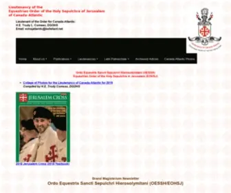 Eohsjatlantic.com(Equestrian Order of the Holy Sepulchre of Jerusalem) Screenshot