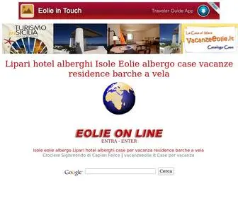 Eolieonline.info(Lipari Isole eolie hotel alberghi case vacanze residence barche a vela) Screenshot