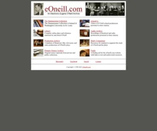 Eoneill.com(Eugene O'Neill) Screenshot