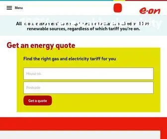 Eonenergy.com(Gas and electricity supplier) Screenshot