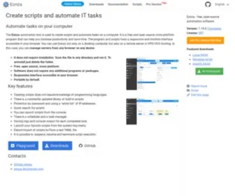 Eonza.org(Eonza Automation Software) Screenshot