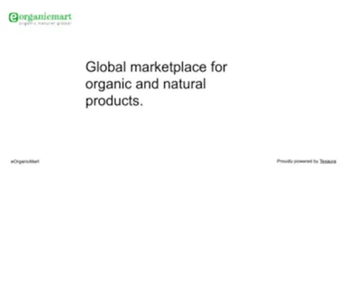 Eorganicmart.com(Global Marketplace for Organic & Natural Products I Eorganicmart) Screenshot